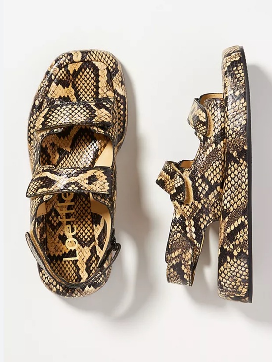 Loeffler Randall Shoes - Loeffler Randall Blaise Sahara Platform Sandal size 7.5 Snake-Embossed Leather